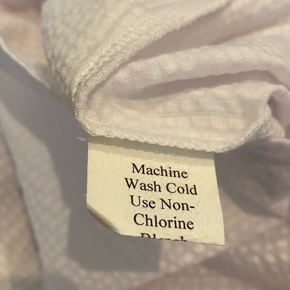 Petite Peony Dress NWT White Seersucker Shift Sleeveless Floral Trim Size 10 - Picture 12 of 16